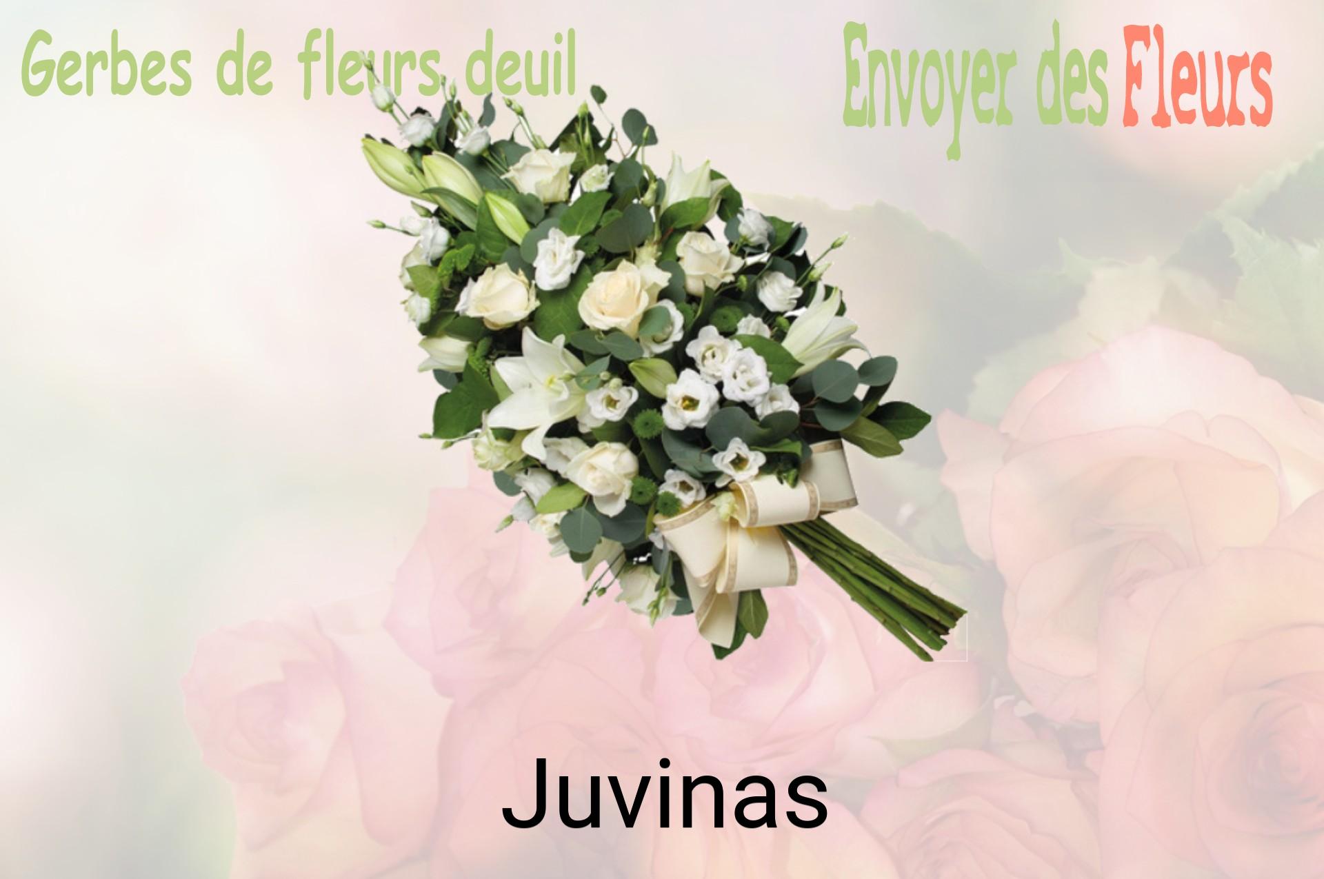 Gerbe de fleurs de deuil livrée à Juvinas